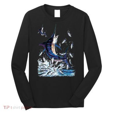 Blue Marlin Fishing Long Sleeve Shirt