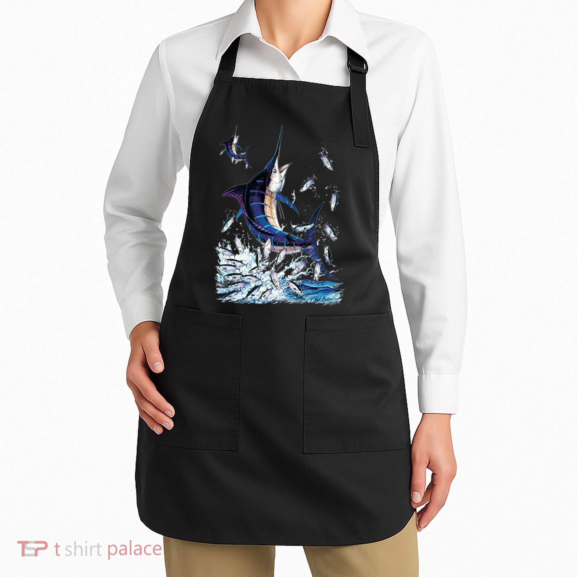 Blue Marlin Fishing Apron