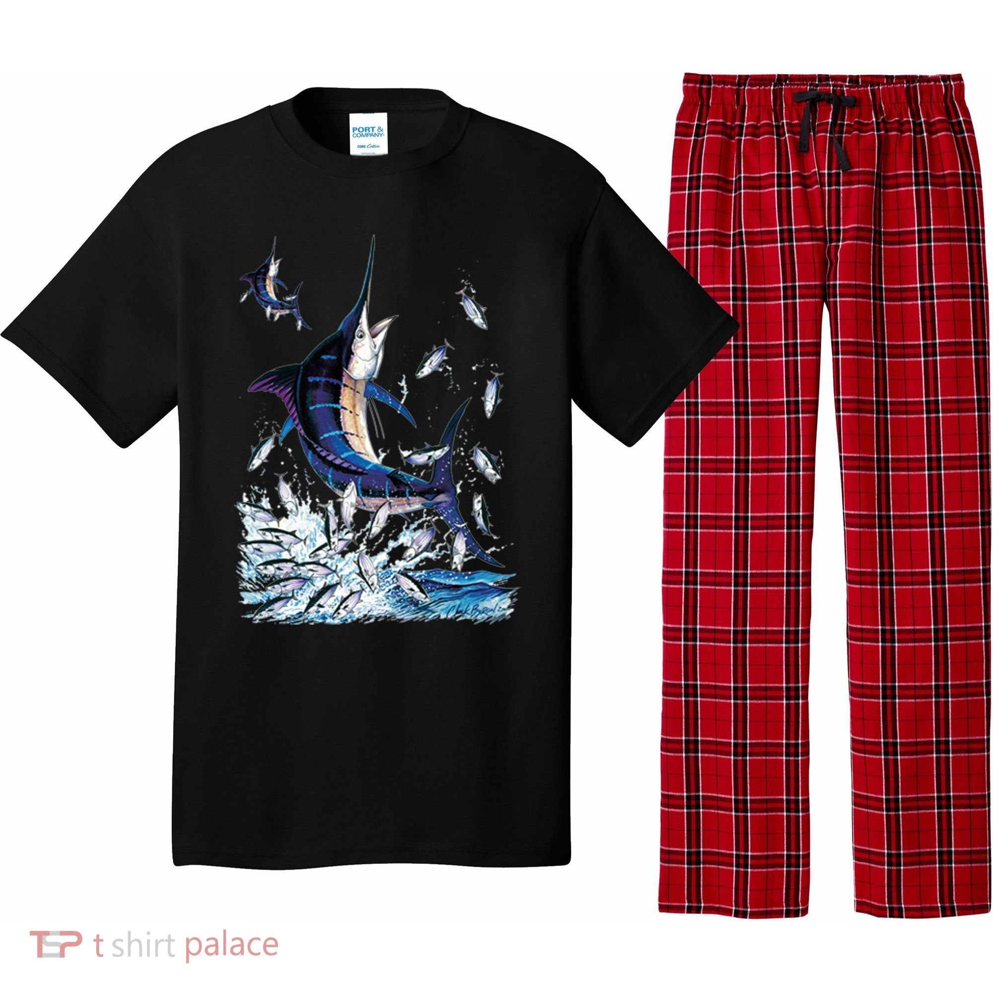 Blue Marlin Fishing Pajama Set