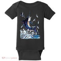 Blue Marlin Fishing Baby Bodysuit thumb 0