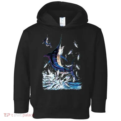 Blue Marlin Fishing Toddler Hoodie