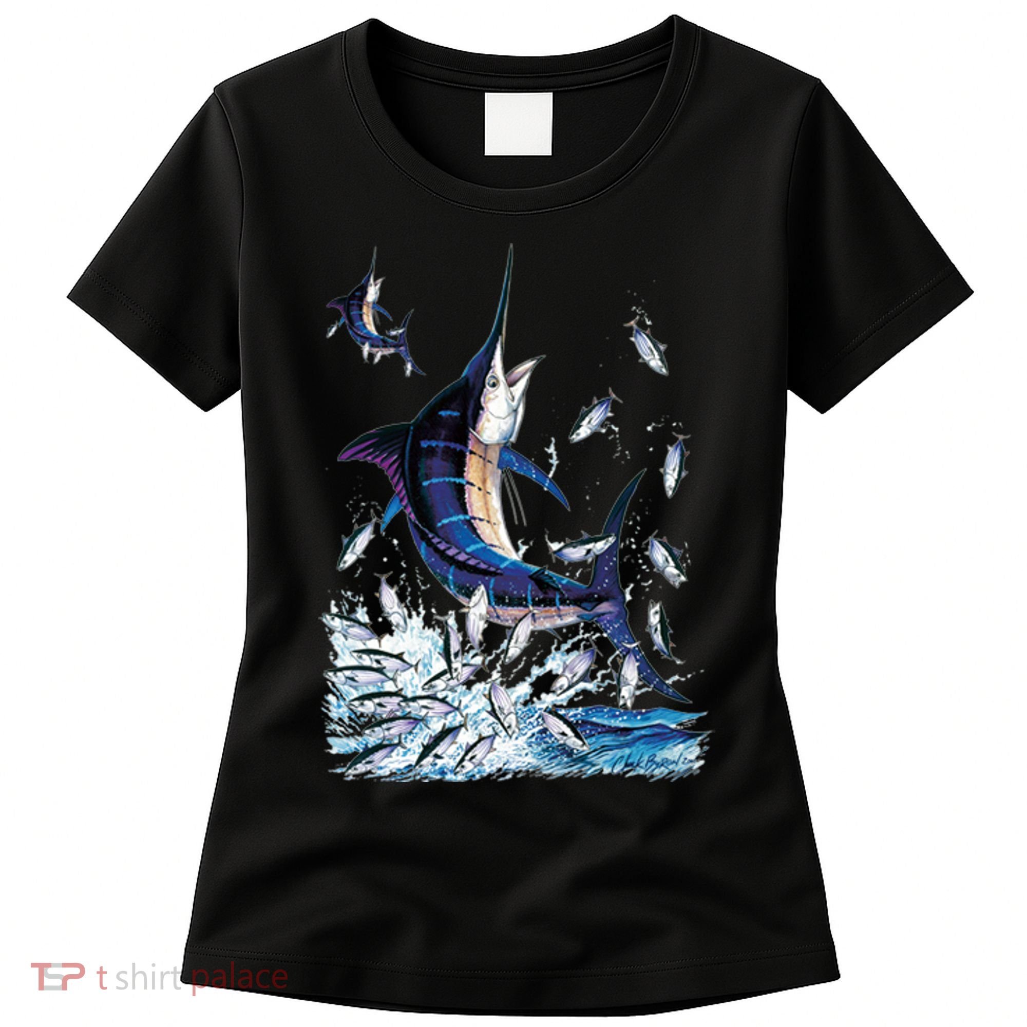 Blue Marlin Fishing Women's T-Shirt