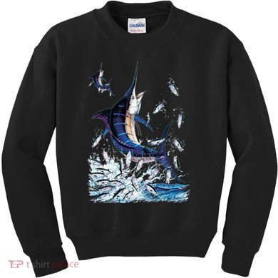 Blue Marlin Fishing Kids Sweatshirt