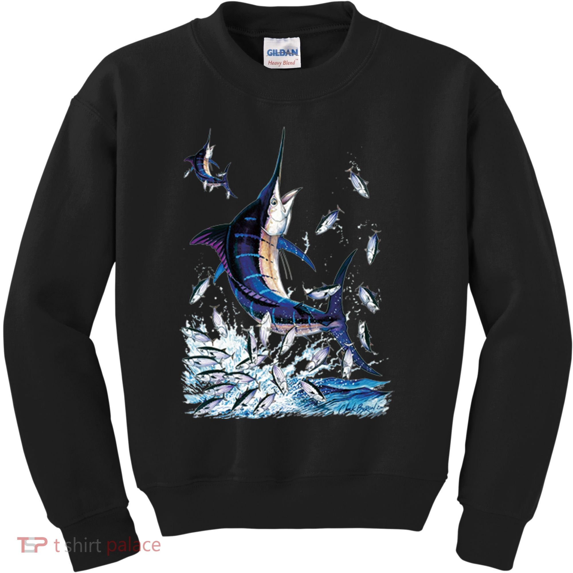 Blue Marlin Fishing Kids Sweatshirt