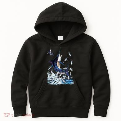 Blue Marlin Fishing Kids Hoodie