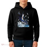 Blue Marlin Fishing Kids Hoodie thumb 4
