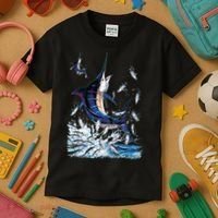 Blue Marlin Fishing Kids T-Shirt thumb 3