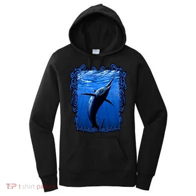Blue Marlin Underwater Women's Hoodie