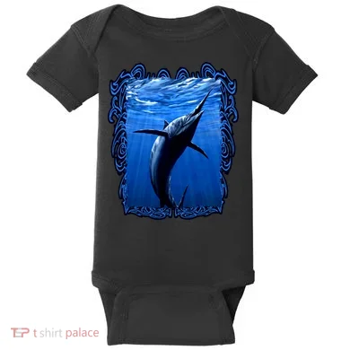Blue Marlin Underwater Baby Bodysuit