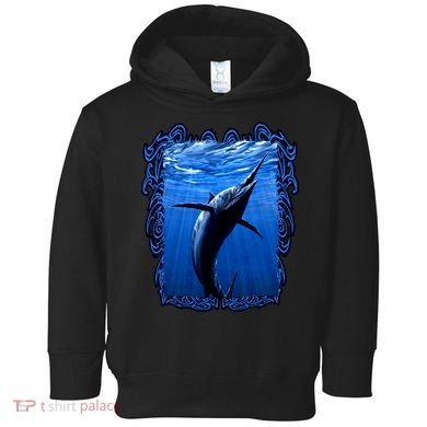 Blue Marlin Underwater Toddler Hoodie