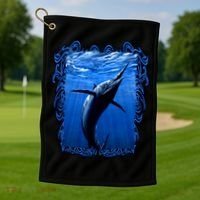 Blue Marlin Underwater Golf Towel thumb 1
