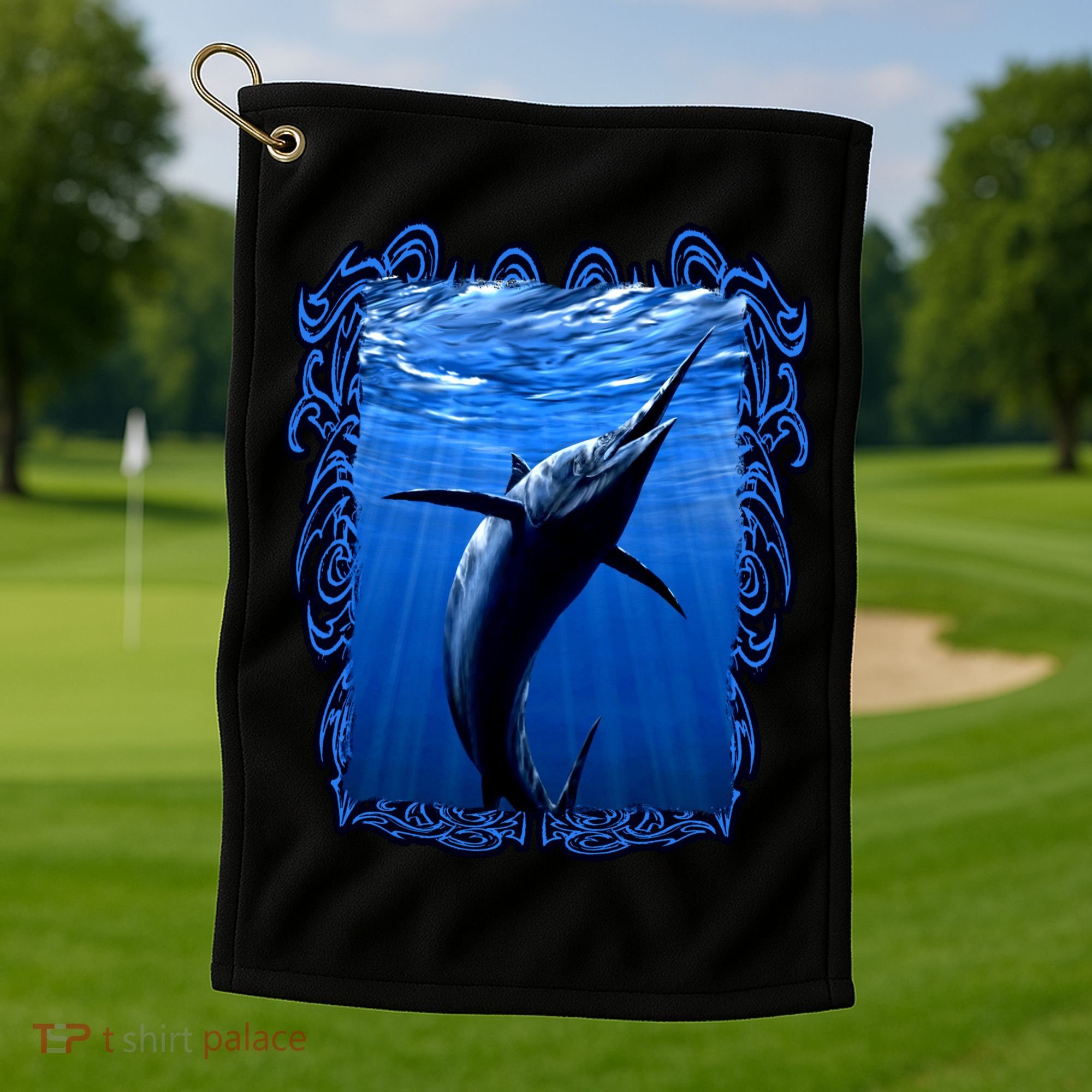 Blue Marlin Underwater Golf Towel