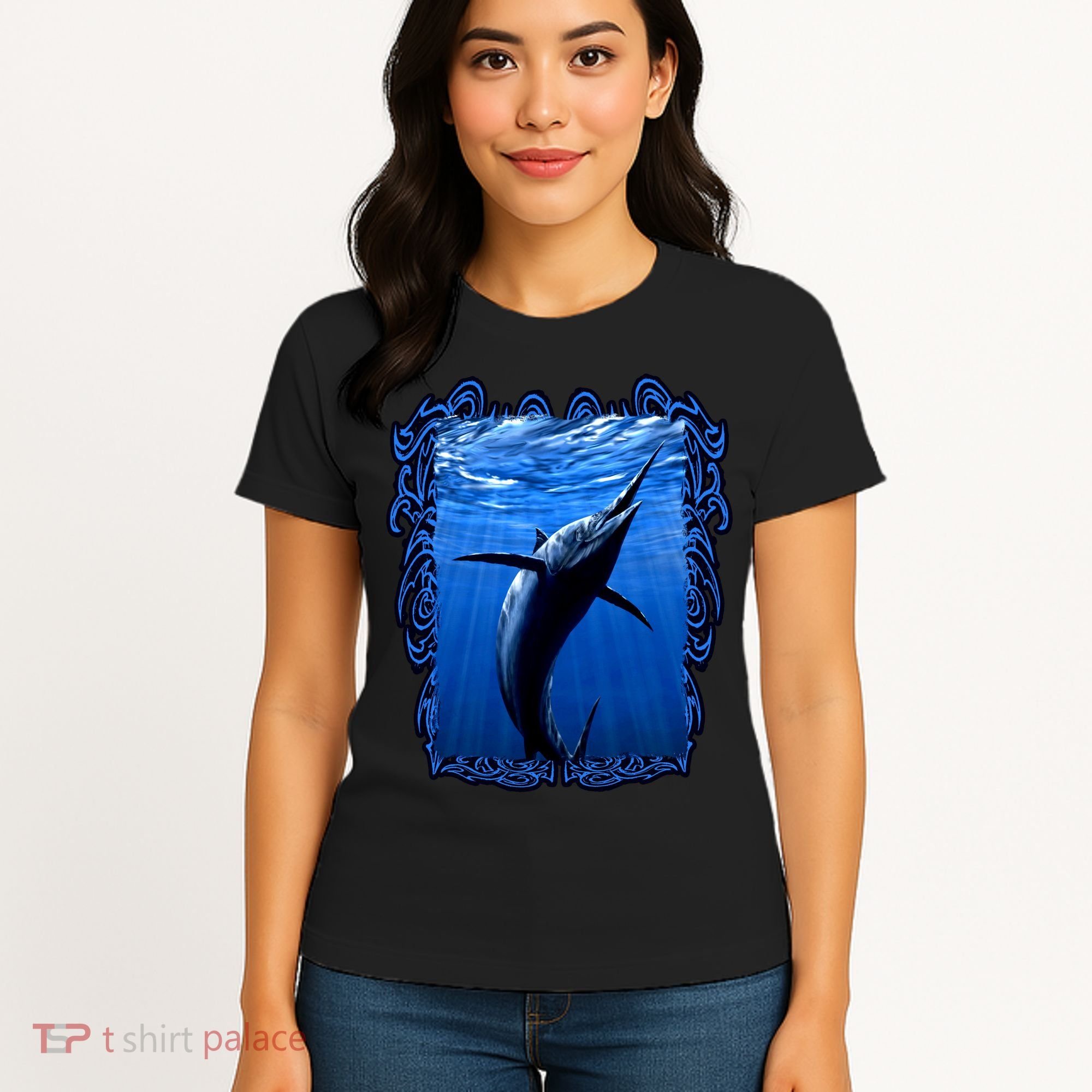 Blue Marlin Underwater Women's T-Shirt
