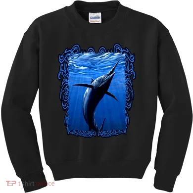 Blue Marlin Underwater Kids Sweatshirt