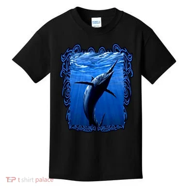 Blue Marlin Underwater Kids T-Shirt