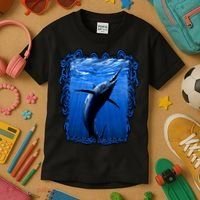 Blue Marlin Underwater Kids T-Shirt thumb 3