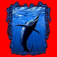 Blue Marlin Underwater Santa Hat thumb 1