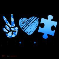 Blue Peace Love Autism  Coffee Mug thumb 5