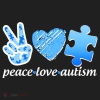 Blue Peace Love Autism  Tumbler thumb 3