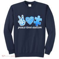 Blue Peace Love Autism  Sweatshirt thumb 0