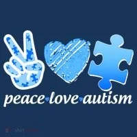 Blue Peace Love Autism  Bucket Hat thumb 4