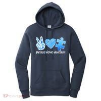Blue Peace Love Autism  Women's Hoodie thumb 0