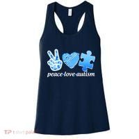 Blue Peace Love Autism  Women's Tank Top thumb 0