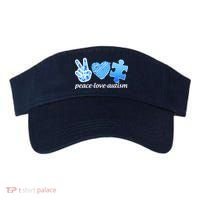 Blue Peace Love Autism  Visor thumb 0