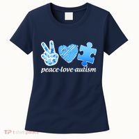 Blue Peace Love Autism  Women's T-Shirt thumb 0