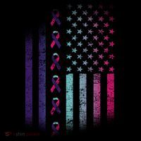Blue Pink Teal Ribbon Flag Thyroid Cancer Awareness Coffee Mug thumb 5