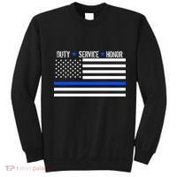Blue Ribbon USA Flag Support Police Sweatshirt thumb 0