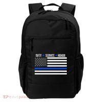 Blue Ribbon USA Flag Support Police Backpack thumb 0