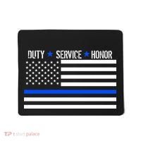 Blue Ribbon USA Flag Support Police Mousepad thumb 0