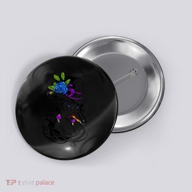 Blue Rose Smoking Lady Icon Button