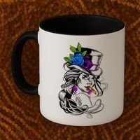 Blue Rose Smoking Lady Icon Coffee Mug thumb 2