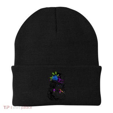Blue Rose Smoking Lady Icon Beanie