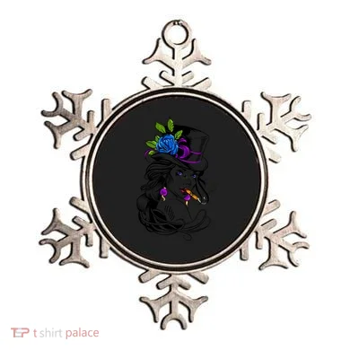 Blue Rose Smoking Lady Icon Ornament