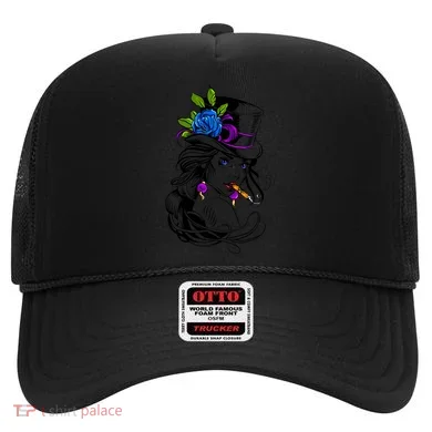Blue Rose Smoking Lady Icon Hat