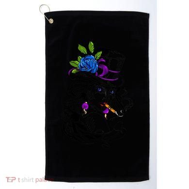 Blue Rose Smoking Lady Icon Golf Towel