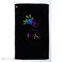 Blue Rose Smoking Lady Icon Golf Towel thumb 0