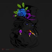 Blue Rose Smoking Lady Icon Visor thumb 3
