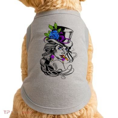 Blue Rose Smoking Lady Icon Doggie Tank