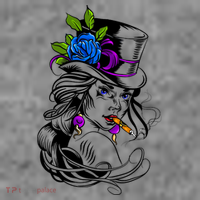 Blue Rose Smoking Lady Icon Hoodie thumb 7