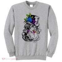 Blue Rose Smoking Lady Icon Sweatshirt thumb 0