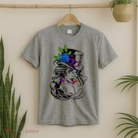 Blue Rose Smoking Lady Icon T-Shirt thumb 2