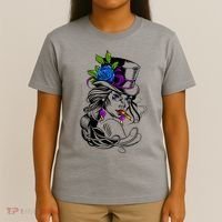 Blue Rose Smoking Lady Icon T-Shirt thumb 4
