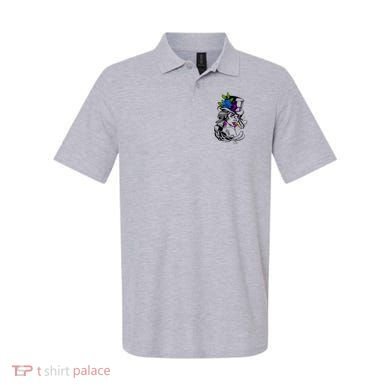 Blue Rose Smoking Lady Icon Polo
