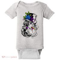 Blue Rose Smoking Lady Icon Baby Bodysuit thumb 0