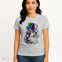 Blue Rose Smoking Lady Icon Women's T-Shirt thumb 4