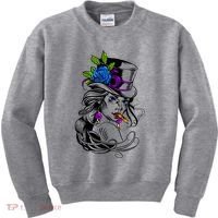 Blue Rose Smoking Lady Icon Kids Sweatshirt thumb 0